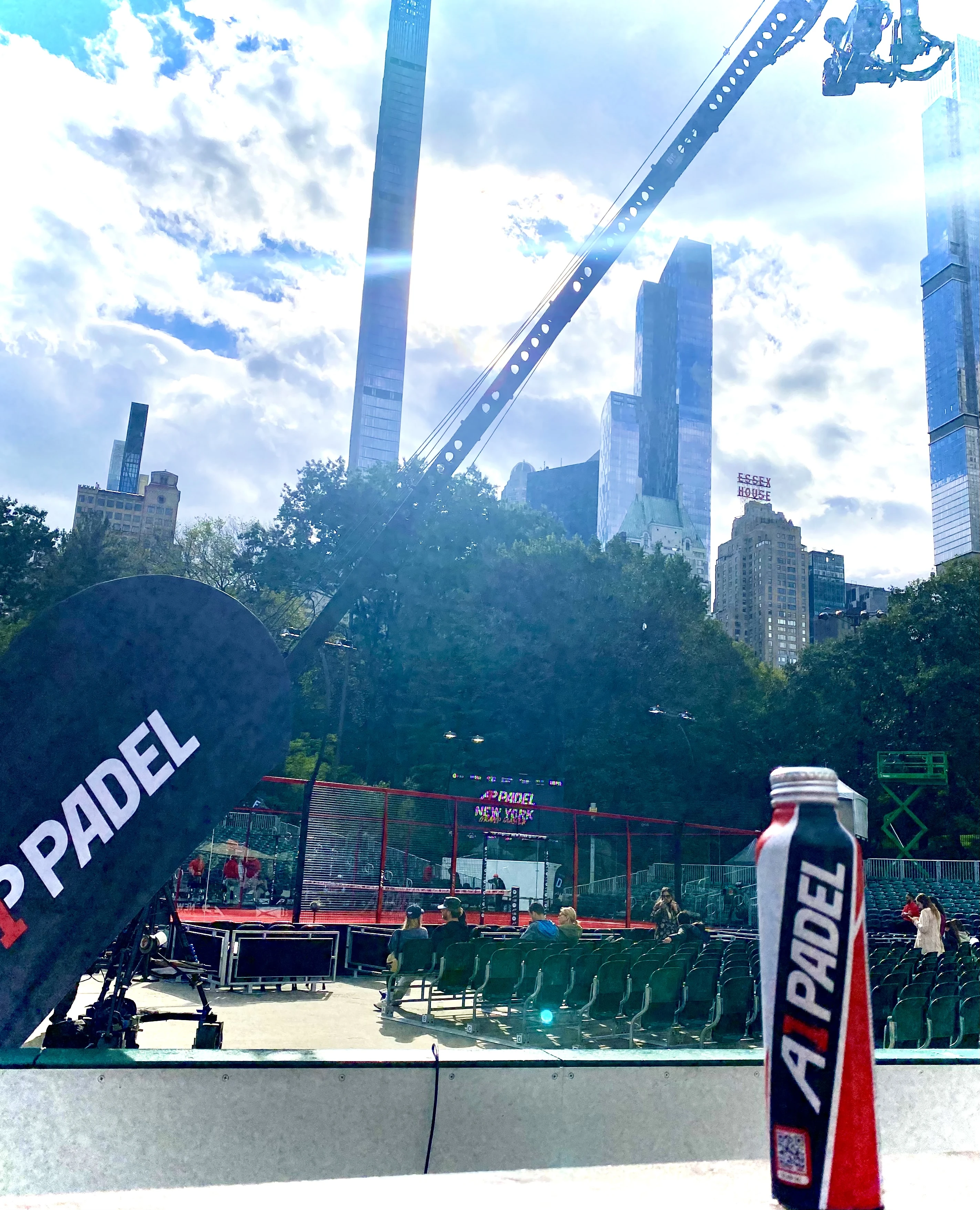 A1 Padel New York Grand Master court and branded event setup