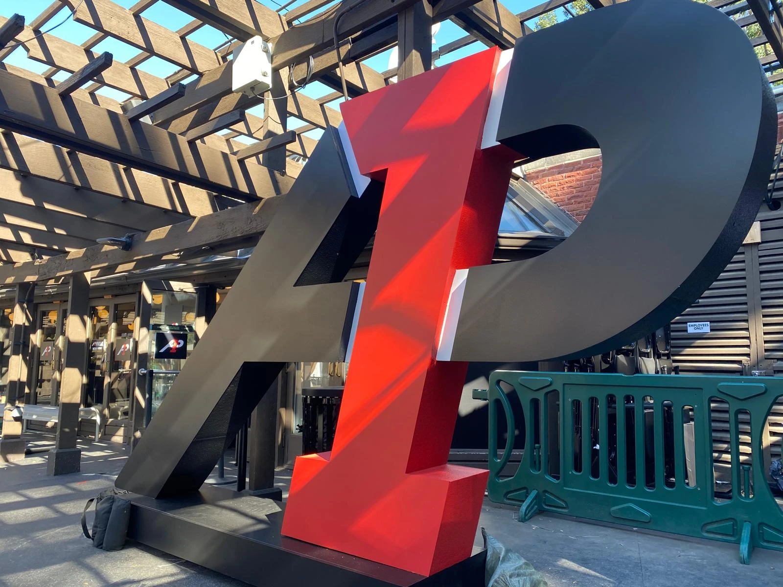 Large A1 Padel logo installation at the event